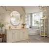 JIINGYO Frameless Oval Mirror, 22"x30" Beveled Oval Bathroom Vanity Mirrors