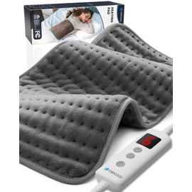 CooCoCo Heating Pad, Heating Pads Electric with 6 Heat Settings, Auto Off, Moist Heating, Birthday Christmas Gifts for Women Men, 30 x 60cm