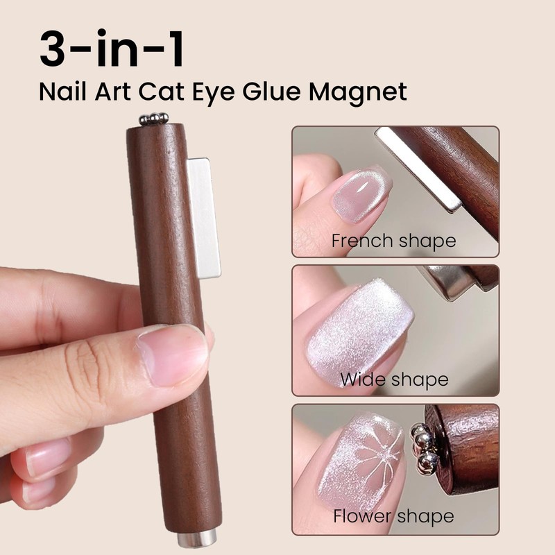 ESUOHYM 3 In 1 Nail Magnet For Cat Eye Gel