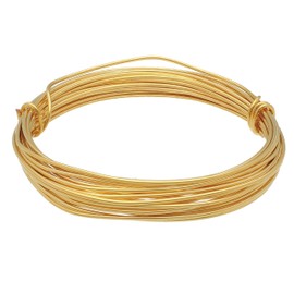 The Beadsmith German Jewelry Wire – 1.0mm Diameter, 18 Gauge, 3 Meter Coil – 24K Gold Plated – Beading Wire Used to Jewelry Making, Wire Wrapping, Sculpting, Floral, Modeling and DIY Arts & Crafts