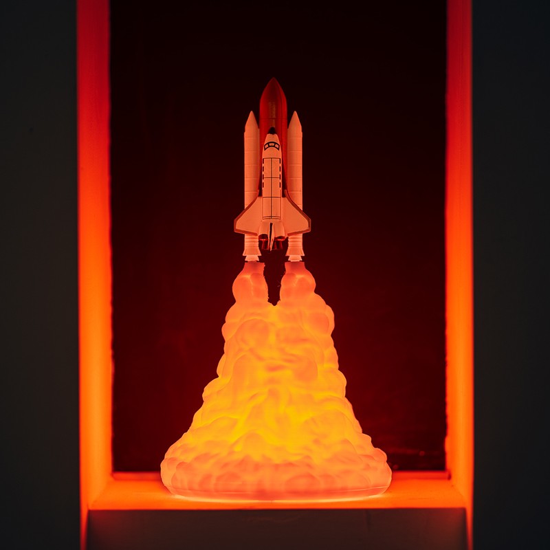 3D Printing Space Shuttle Lamp USB LED Children Baby Night