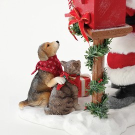 Department 56 Possible Dreams Santa and His Pets Mail Treats Figurine, 10.5 Inch, Multicolor