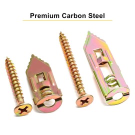 Jiozermi 200 Pcs (100 Sets) Drywall Self-Drilling Anchors with Screws, Drywall Anchors Kit, No Drill Or Holes in Wall, Wall Anchor for Hanging TV Shelf Straps Cabinet (0.47 x 1.18, 0.47 x 1.57 Inch)