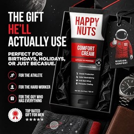 HAPPY NUTS Desodorante En Crema Confort para Hombres Defensa Contra El Sudor Antirozaduras, Control de Olor, Desodorante para Hombre Sin Aluminio y...