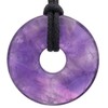 Lebensquelle Plus Amethyst Doughnut | Diameter 30 mm Gemstone Pendant,