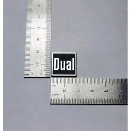 Dual Turntable Badge Logo Emblem For Dust Cover or Plinth - Silver