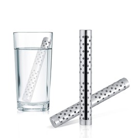 Hominas Water Filter Portable, Hydrogen Alkaline Water Stick Ioniser Minerals Filter Stainless Steel Water Filter Cartridges for Water Cleaning Drinking Water