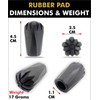Trekking Poles Rubber Tips Replacements - 4 Pack Extra Durable