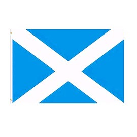 Scotland Flag 5ft x 3ft with Eyelets, 150 x 90cm Large Scotland Football Fans Flag for World Cup 2022 - Scotland National Flag for Outdoor/Bar/Party Decorations, Vivid Color & UV Fade Resistant