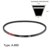 sourcing map 2 x A889/A35 V-belt, A profile, rubber drive