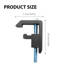 UOIENRT 4 Pcs Utility Track System Mounting Clamp (Black), Truck Topper Clamps Replacement for Toyota Tacoma Tundra Truck Cap Camper Shell