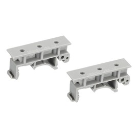 sourcing map PCB DIN Rail Mounting Bracket for 35 mm DIN Rail Grey Set of 2