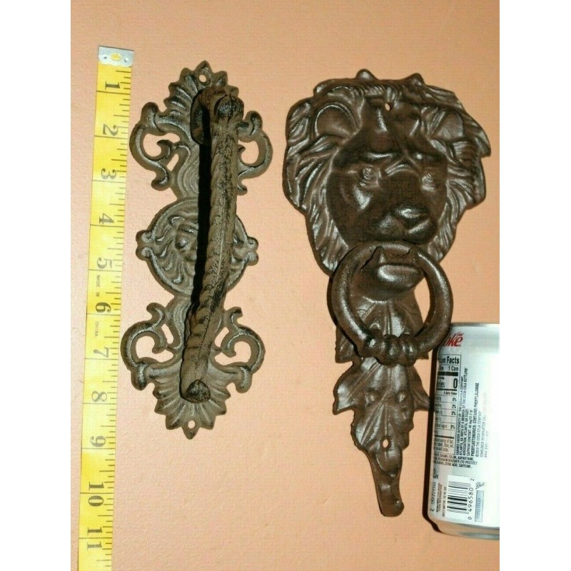 Antique Style Edwardian Lion's Head Door Knocker / Door Pull,