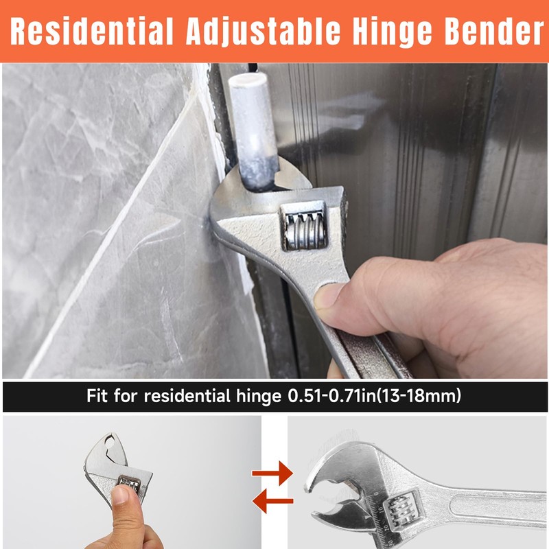 Door Hinge Adjustment Tool, Residential Hinge Tool for 13mm-18mm Hinge,