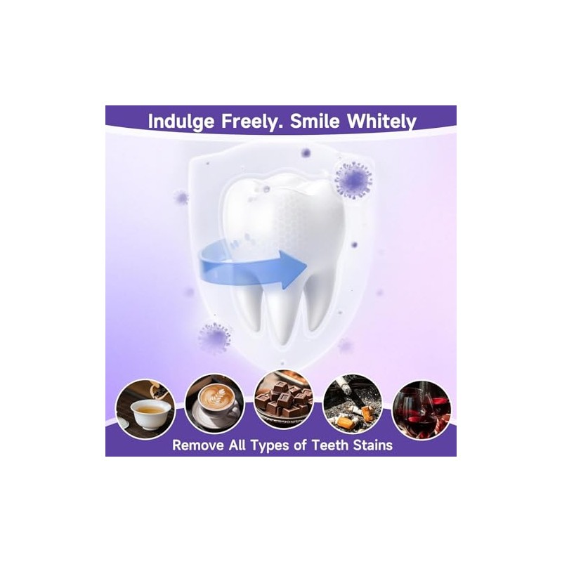 Purple Tiras Blanqueadoras Dientes White White-Strips Blanqueador de Dientes Blanqueamiento