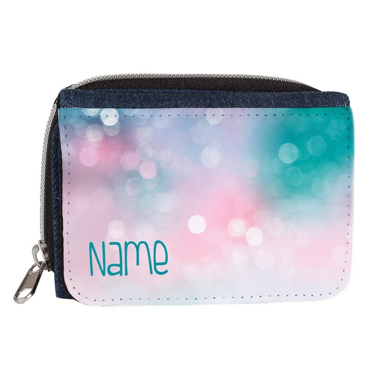 Striefchen® Purse for Children in Jeans Look Various Designs, Pink-turquoise