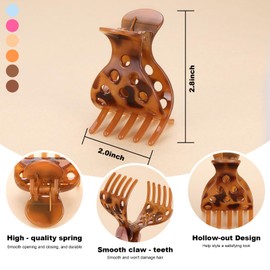 6Pcs Root Lifting Hair Clips for Thick & Thin Hair, Roller Jaw Volume Curly Hair Claw, No Crease Hair Root Lifting Clips for Natural Volume Curls