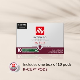 illy Coffee, Dark Roast, K-Cup for Keurig, 100% Arabica Bean Signature Italian Blend, Premium Gourmet Roast Single Serve Drip Coffee