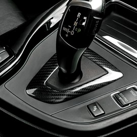 AIRSPEED F20 F21 F22 F23 F30 F34 F35 F32 F33 F36 Accessories Real Carbon Fiber Car Gear Shift Knob Head Cover Interior Parts Decorative Frame Stylish Custom Dress Up Double Sided Tape Interior Panel