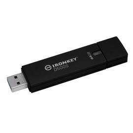 Kingston Ironkey D500S 64GB Encrypted Flash Drive | Dual Hidden Partition | FIPS 140-3 Level 3 | XTS-AES 256-bit | BadUSB and Brute Force Protection | Multi-Pin Option | IKD500S/64GB
