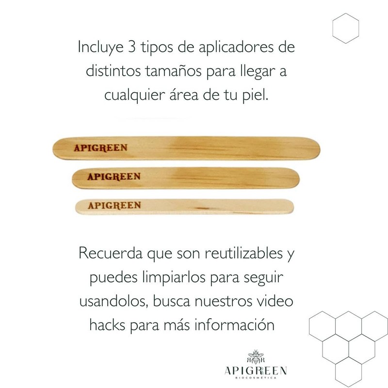 APIGREEN - CERA DEPILATORIA ESPAÑOLA PARA DEPILAR PIEL SENSIBLE Y