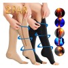 2 Pares Medias De Compresión Para Varices Piernas Cansadas F