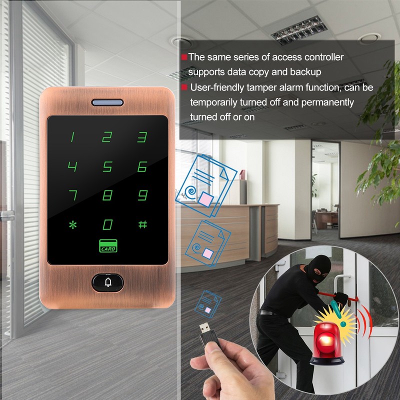 ZKFP300E Metal RFID Access Controller 125KHz Reader Touch Keypad (Normal)