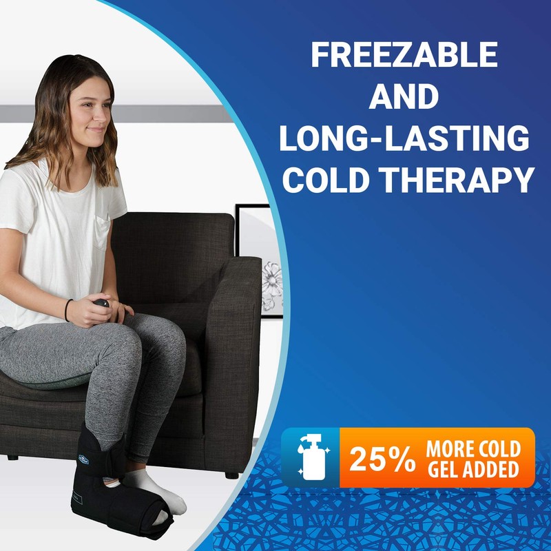 Icy Wrap Cold Pack Compression Wrap for Ankle, Foot Pain