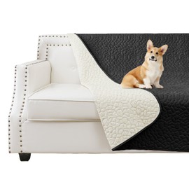 Secfeeling Waterproof Dog Blanket, Anti-Slip Pet Couch Sofa Cover Washable Bed Furniture Protector for Hair Resistant-52x82,Black