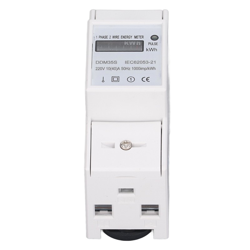 Single Phase Energy Meter Tester Digital Din Rail Electricity Monitor