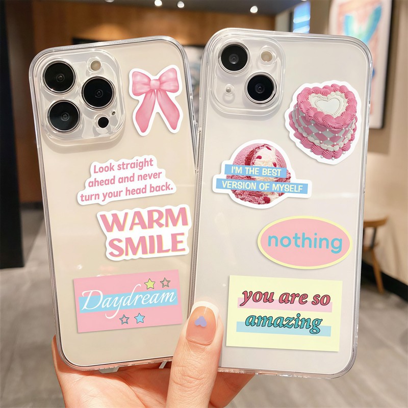 120Pcs Pink Ballet Aesthetic Stickers with Positive Affirmation Quotes