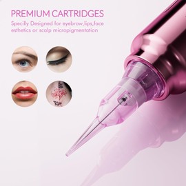 Biomaser Semi-permanent make-up needles, pack of 20, universal cartridge needles, specially designed for eyebrows, lips, facial aesthetics or scalp micro-pigmentation (3RS)