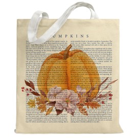Cute Pumpkins Tote Bag Canvas Shoulder Handbags for Women Travel Shopping, Fall Canvas Tote Bags Gifts.
