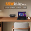 Desk Clamp Power Strip USB C 65W, Desktop Edge Mount
