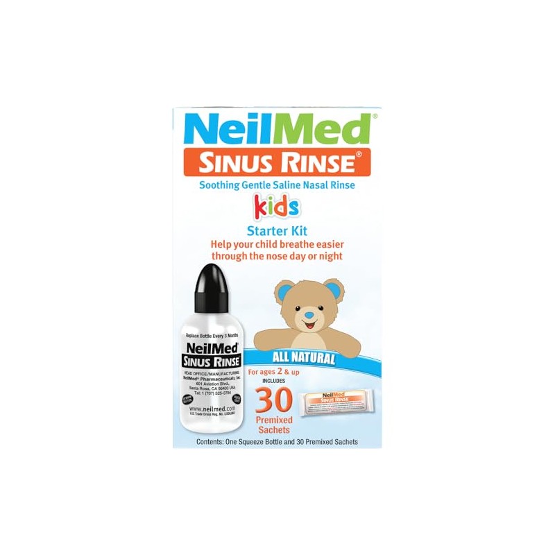 NeilMed - Sinus Rinse, pediátrico, Kit de botella para enjuague