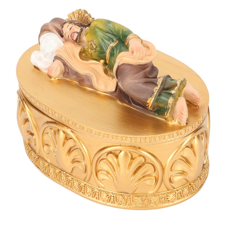 Saint Joseph Jewelry Box Resin Exquisite Workmanship Sleeping Saint Joseph