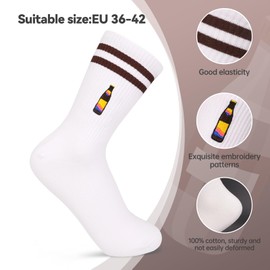 Kaempe Socks for Spezi, Fashion Merch for Paulaner Spezi, Funny Tennis Socks with Motif for Men and Women for Gifts