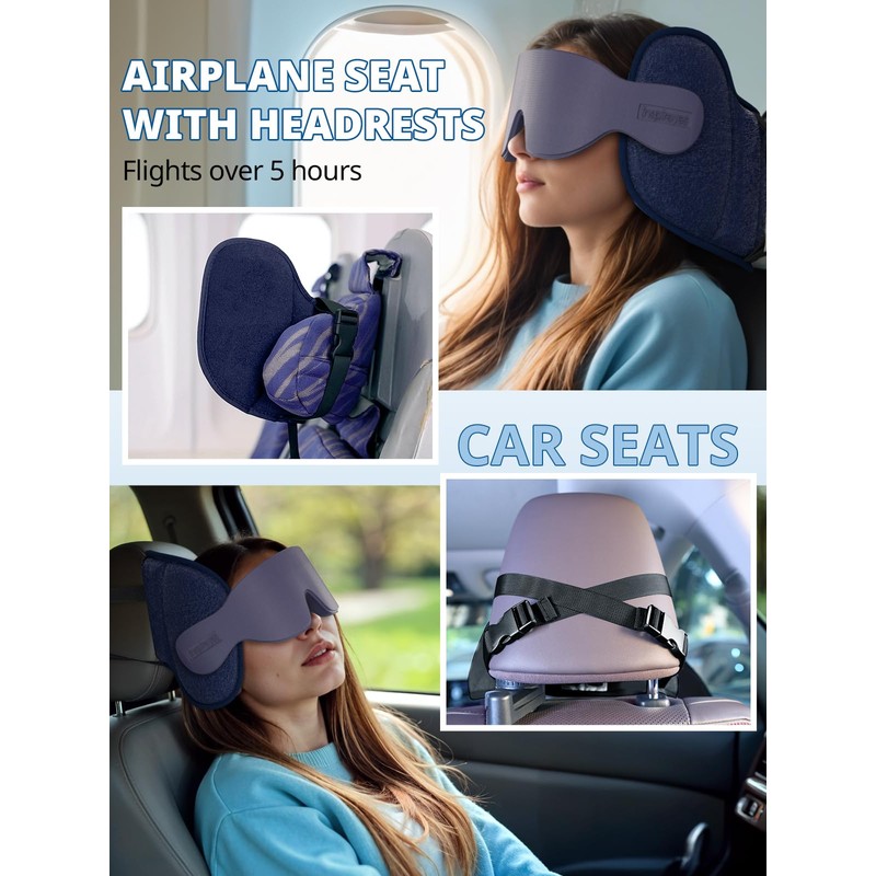 Inspireyes Travel Pillows for Airplanes, Airplane Pillow with Sleep Eye