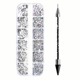 Natures Farmer Aurora Cubic Nail Parts Set Decorative Mold Sticker Art Stone Design Clip Gel Parts + Stone Picker Set / 네이처스파머 오로라 큐빅 네일 파츠 세트 장식 몰드 스티커 아트 스톤 디자인 클립 젤 파츠+스톤피커세트