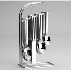 St. James The Rack 42pc 18/10 Stainless Steel Flatware Set on Hanging Rack