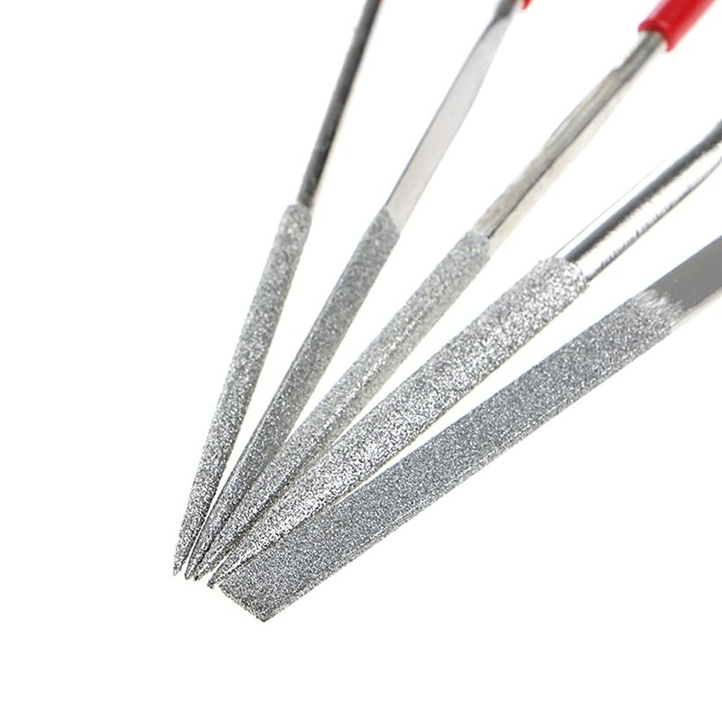 Mesee Mini Diamond Files Set, 10 Pieces Titanium-Coated Diamond Needle
