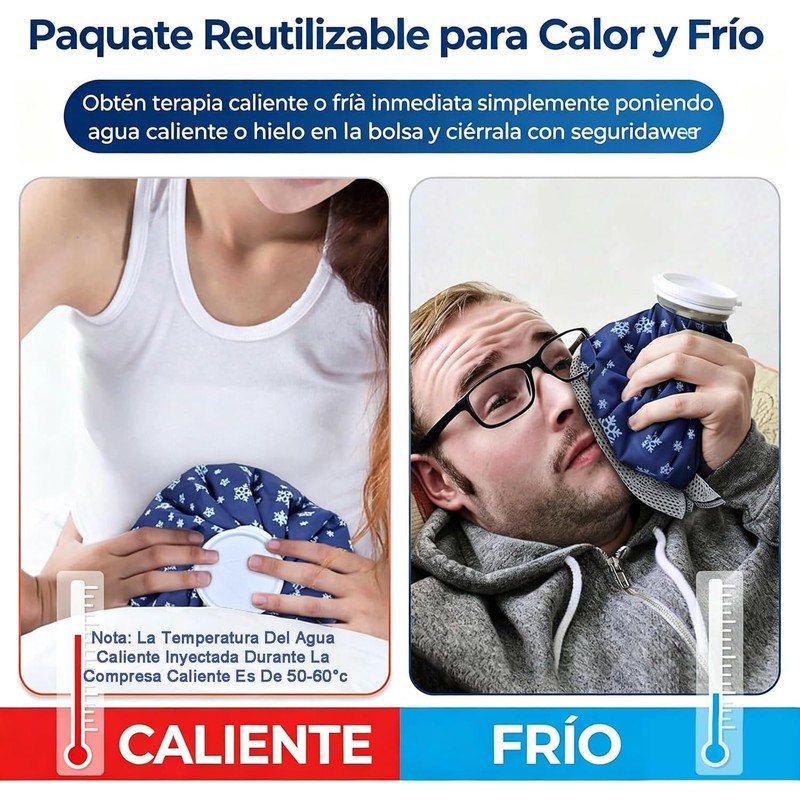 Bolsa de Hielo Terapia 11in, Compresa para Frío o Agua