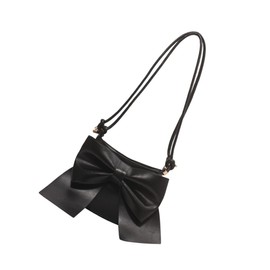 SHOWERORO Pu Leather Bowknot Shoulder Bag Stylish Crossbody Purse for Women with Zipper Closure Compact Design for Everyday Use for Casual Outfits and Accessories