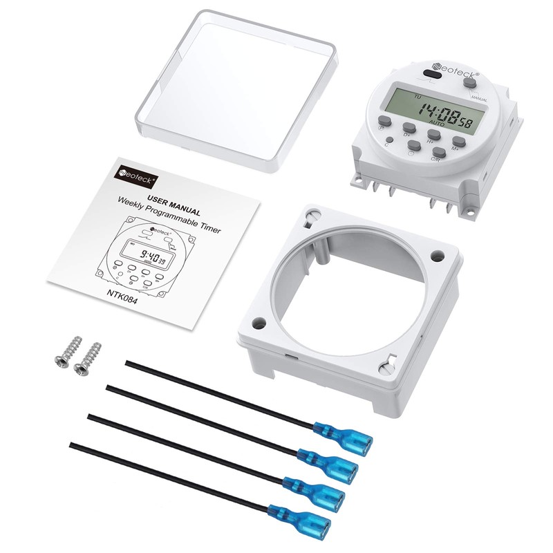 Neoteck DC 12V/16A Digital Timer Switch 7 Day Time Relay