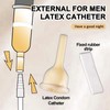 20 Pcs Latex Catheter with Adhesive Strips, External Self Sealing