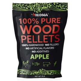 Kona 100% Apple Wood Pellets - Concentrated, Pure, Old Growth Hardwood Grilling Pellets - for BBQ, Smoker Tubes, Grills - 8 lbs 100% Apple
