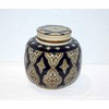 Ginger Jar New 5" Beautiful Oriental Ornate Floral Pattern Dark