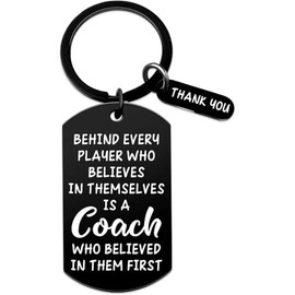 AWIWTOBQ Keychain Coach Appreciation Gift Thank You Keyring Gift for Hockey Baseball Soccer Football Volleyball Team Fitness Instructor