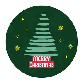 [Made in Tantan] Xmas Merry Christmas Happy Christmas Stickers 002 (1.6 inches (40 mm), 24 Sheets)
