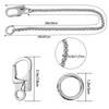 [Ahiller] Men's Wallet Chain 60cm Black Stainless Steel Wallet Chain